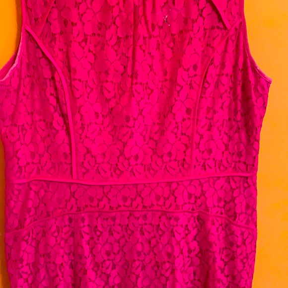 Pink Lace Patterned Dress size 18 - Picture 2 of 4